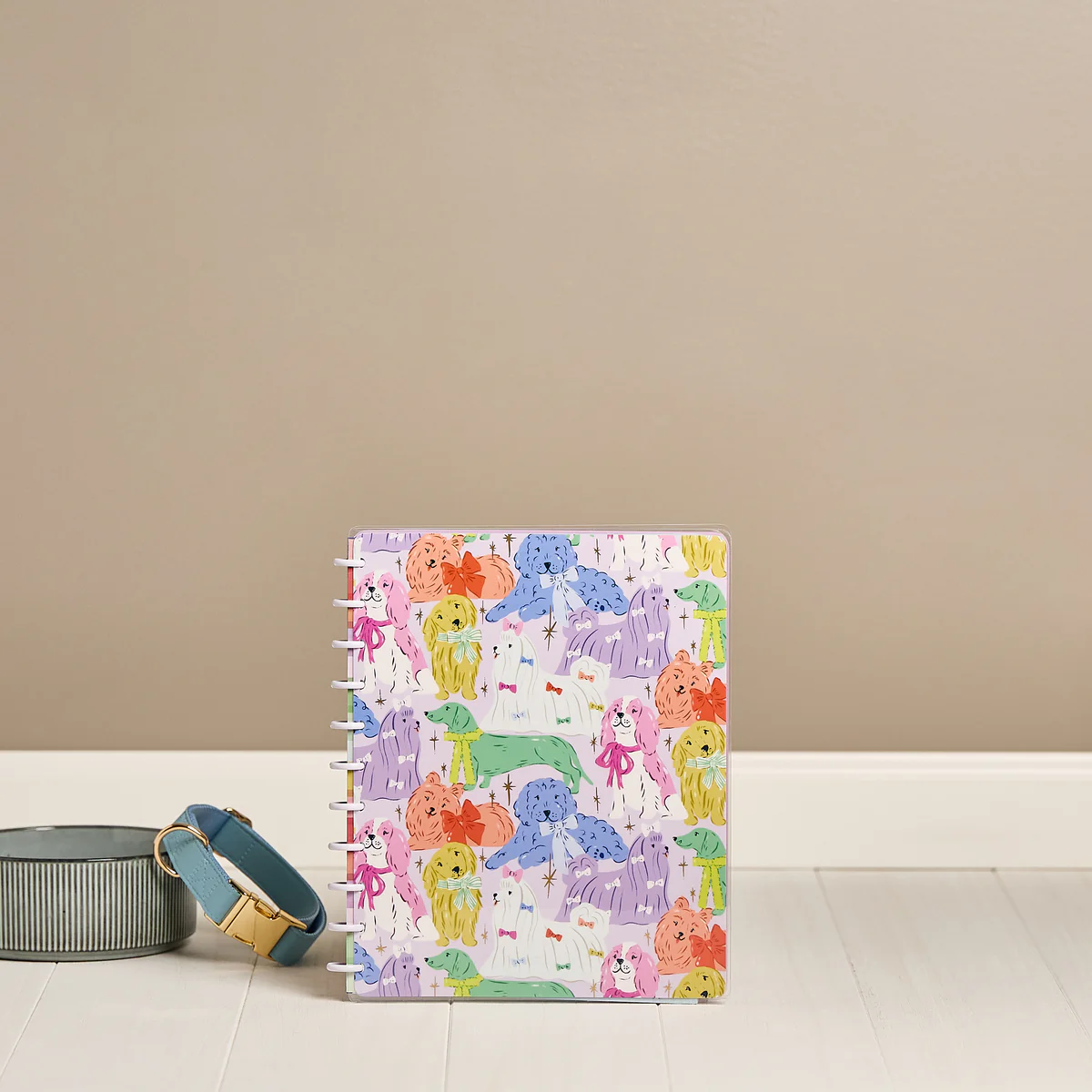 Pawsitive Seasonal Dogs - Dot Grid Big Notebook - 60 Sheets