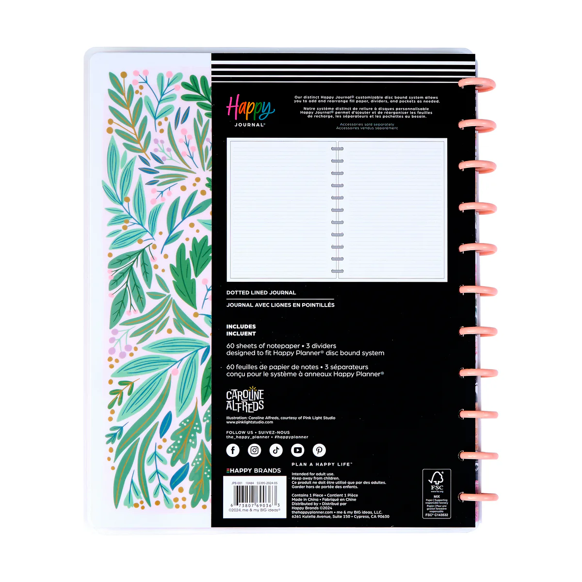 Garden Wedding - Dotted Lined Big Notebook - 60 Sheets 9 Garden Wedding - Dotted Lined Big Notebook - 60 Sheets