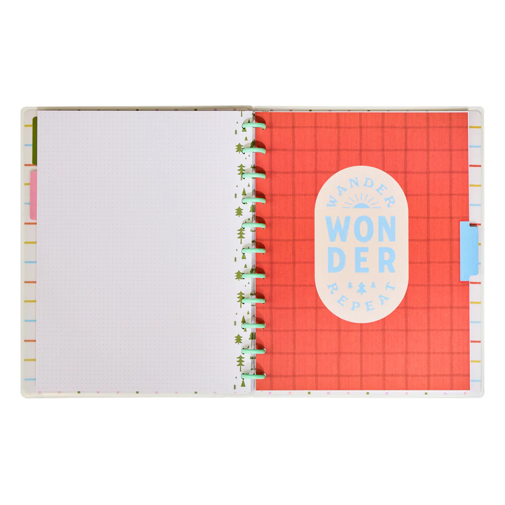 Camp Nostalgia - Dotted Lined + Dot Grid Big Notebook - 60 Sheets