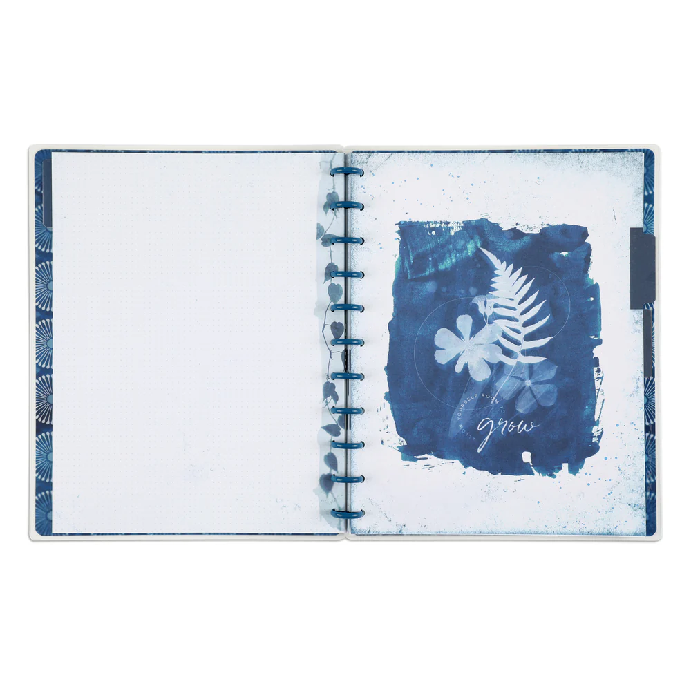 Cyanotype Big Notebook - Dot Grid Pages - 60 Sheets