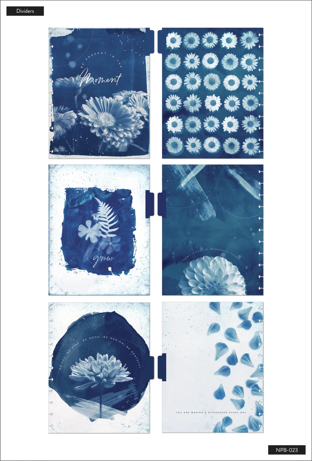 Cyanotype Big Notebook - Dot Grid Pages - 60 Sheets 6 Cyanotype Big Notebook - Dot Grid Pages - 60 Sheets