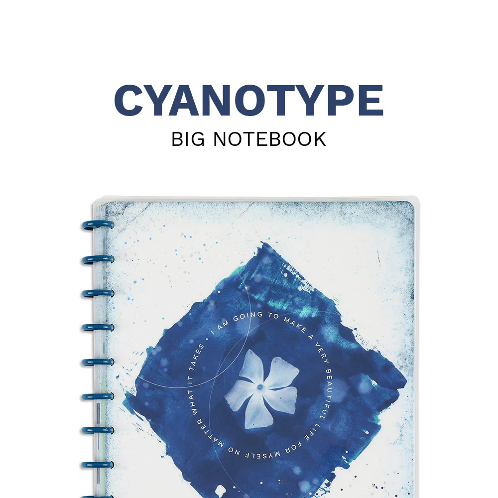 Cyanotype Big Notebook - Dot Grid Pages - 60 Sheets 9 Cyanotype Big Notebook - Dot Grid Pages - 60 Sheets