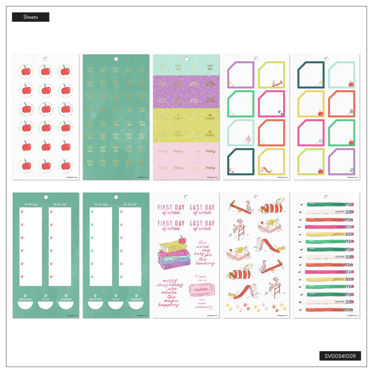 Pawsitive Teacher - Value Pack Stickers - Big 12 Pawsitive Teacher - Value Pack Stickers - Big