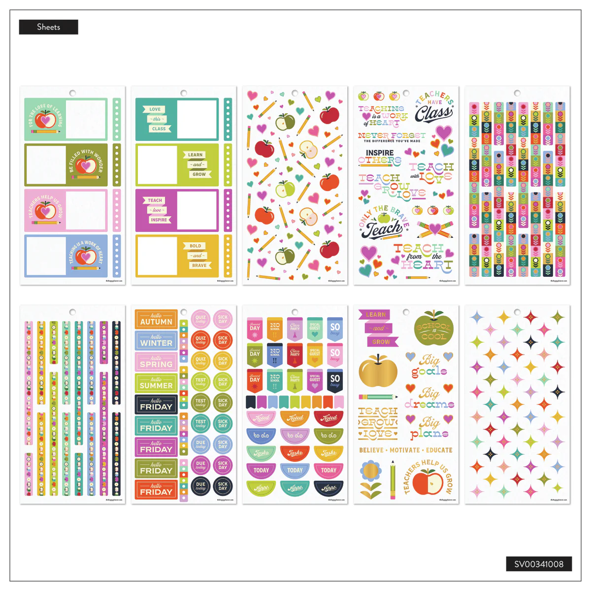 Mod Teacher - Value Pack Stickers - Big 10 Mod Teacher - Value Pack Stickers - Big