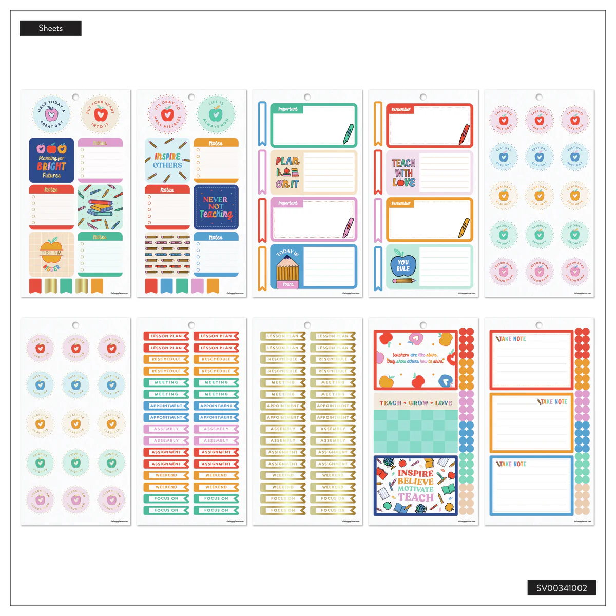 Love to Teach - Value Pack Stickers - Big 11 Love to Teach - Value Pack Stickers - Big