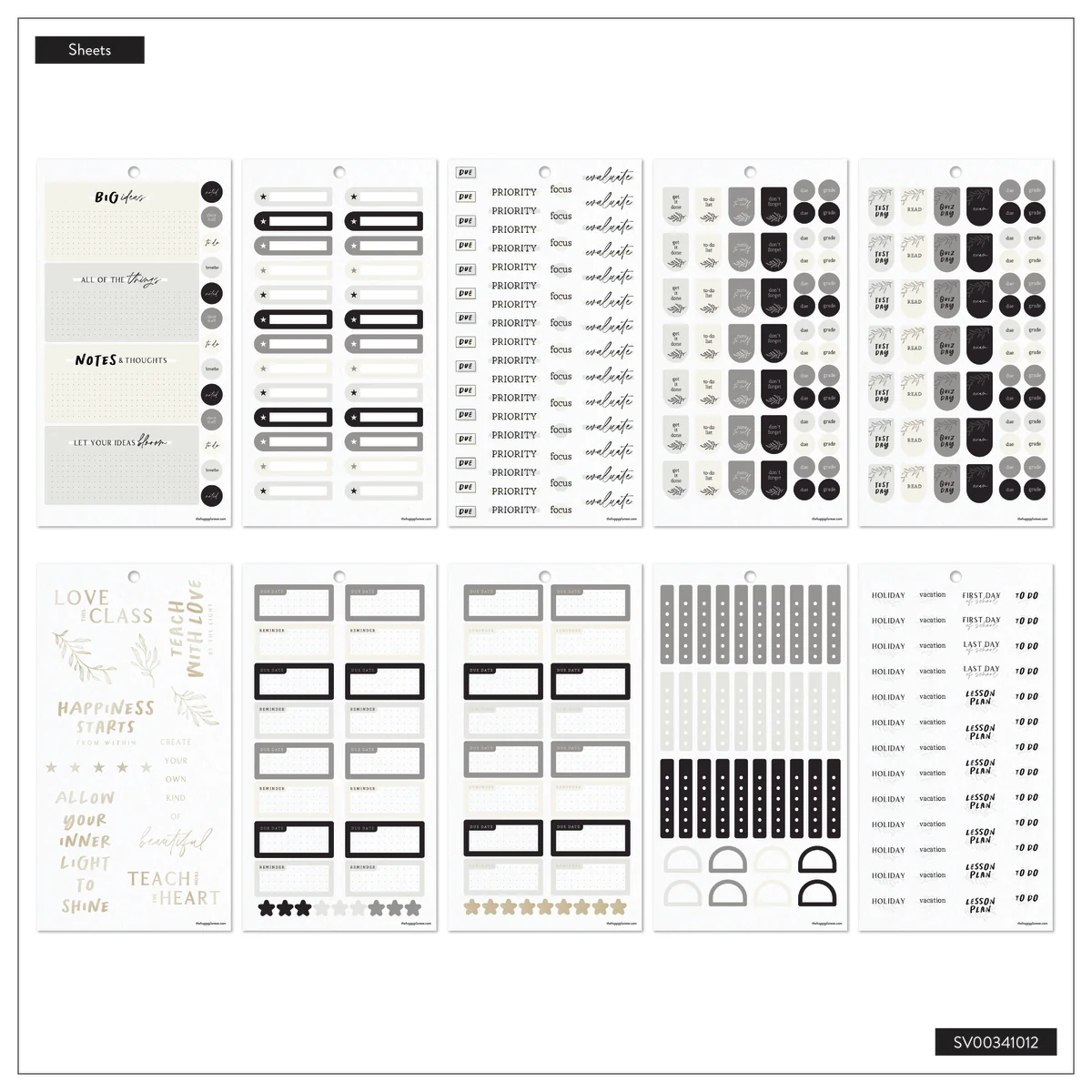 Sharp Studies Teacher - Value Pack Stickers - Big 12 Sharp Studies Teacher - Value Pack Stickers - Big