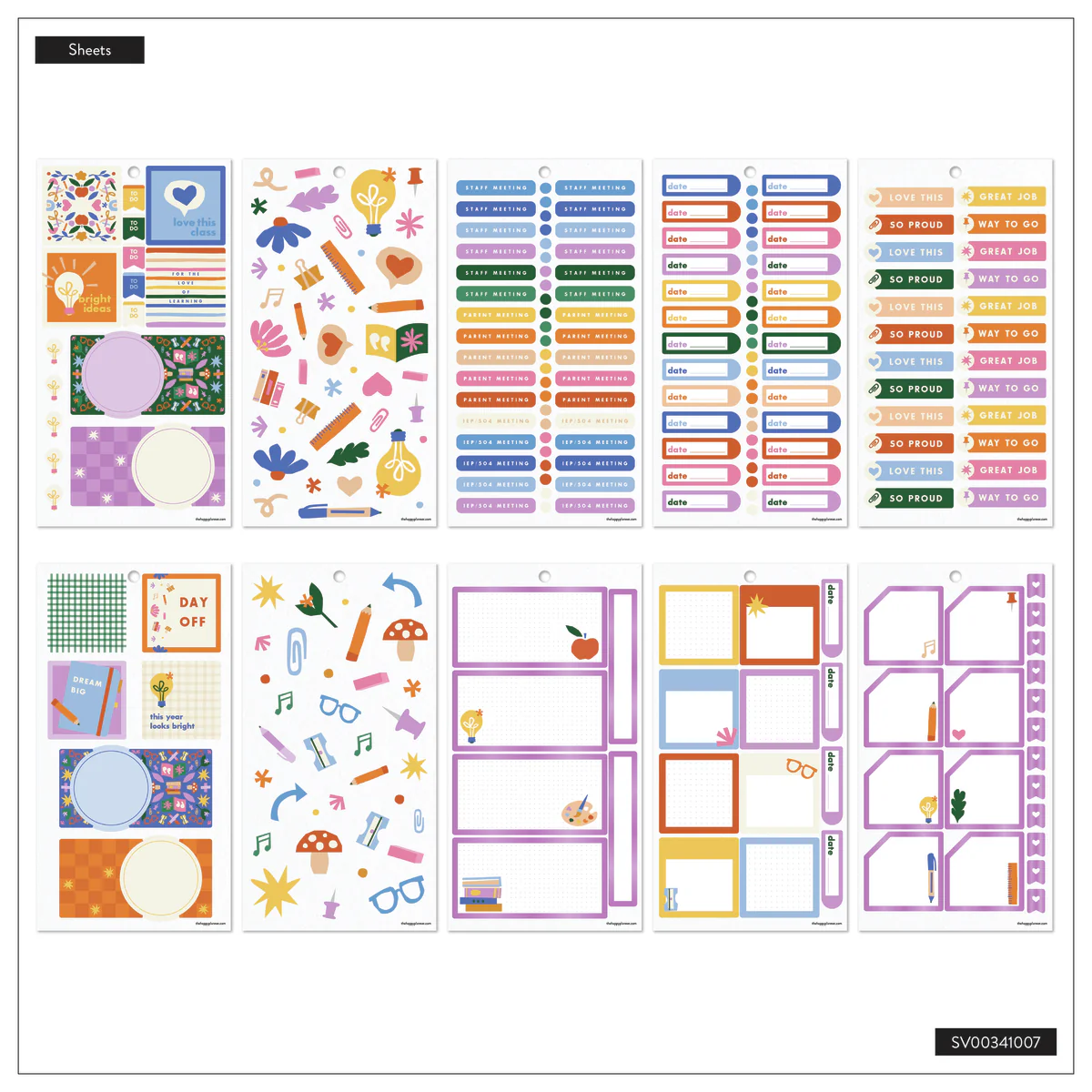Heart Work Teacher - Value Pack Stickers - Big 8 Heart Work Teacher - Value Pack Stickers - Big
