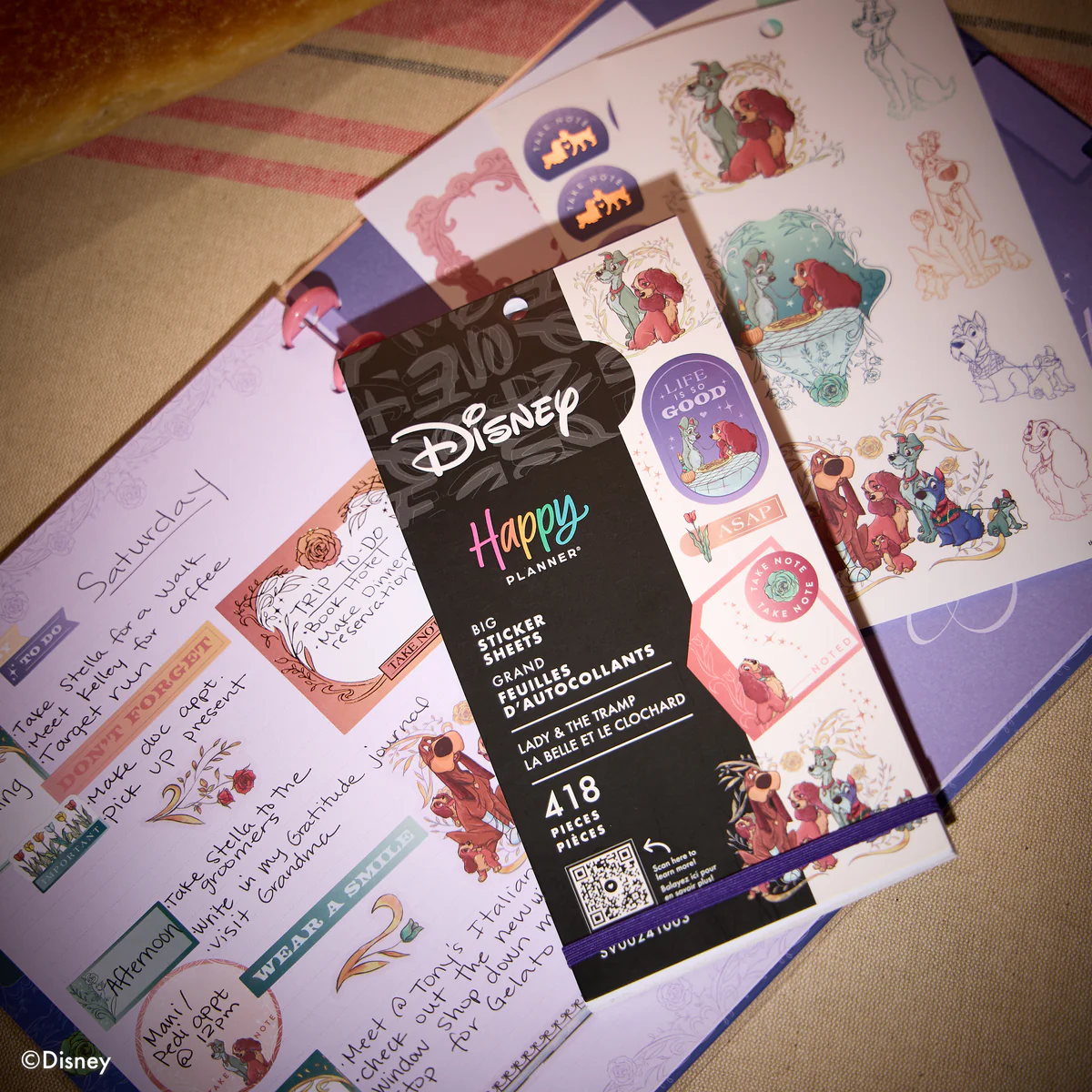 Disney Lady & The Tramp - Value Pack Stickers - Big 5 Disney Lady & The Tramp - Value Pack Stickers - Big