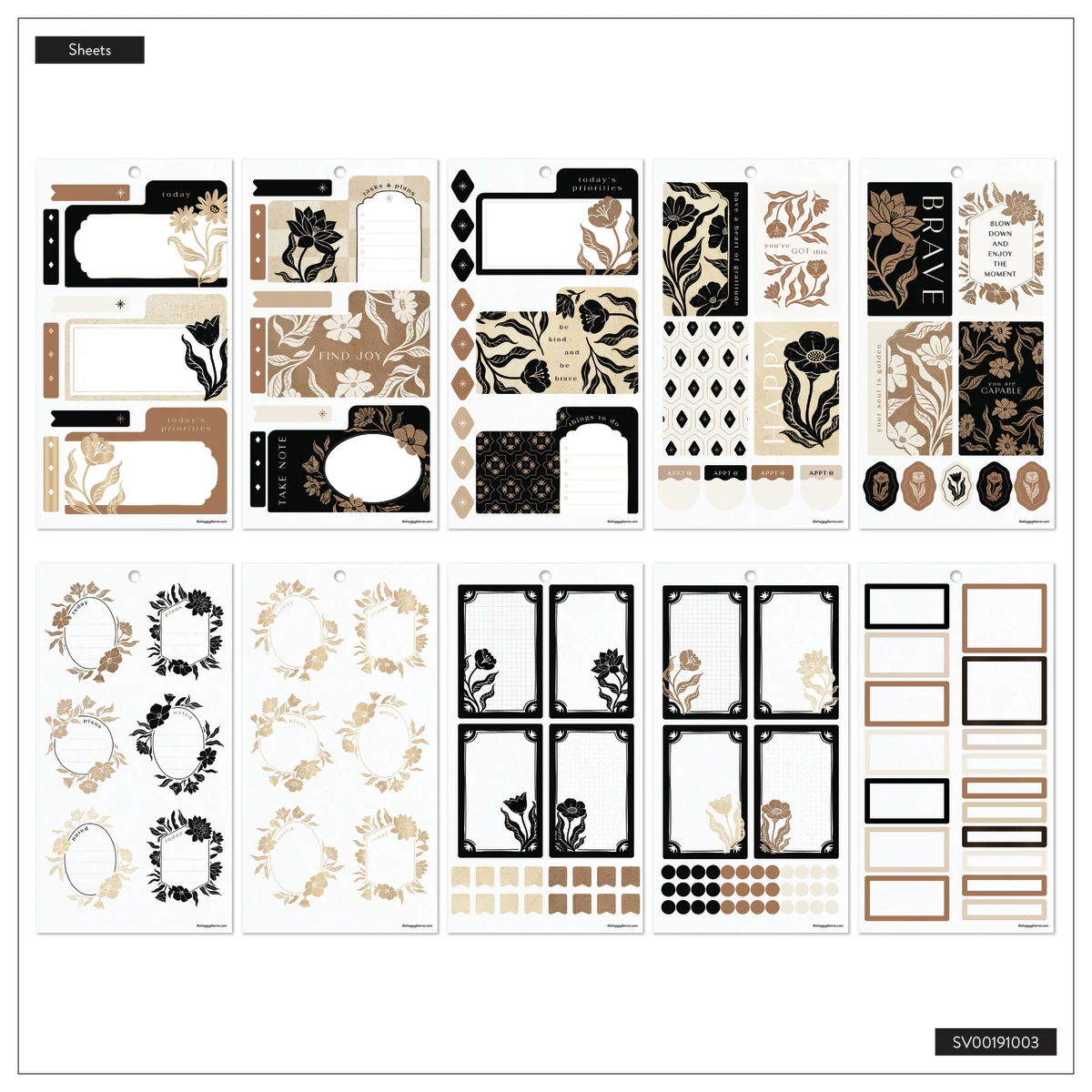 Krafted Florals - Value Pack Stickers - Big 11 Krafted Florals - Value Pack Stickers - Big