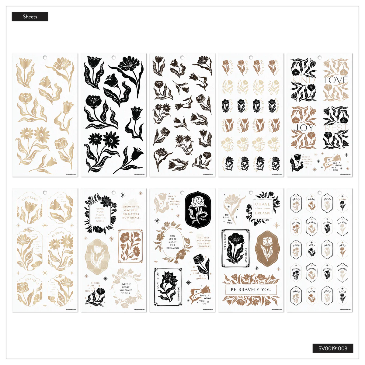 Krafted Florals - Value Pack Stickers - Big 13 Krafted Florals - Value Pack Stickers - Big