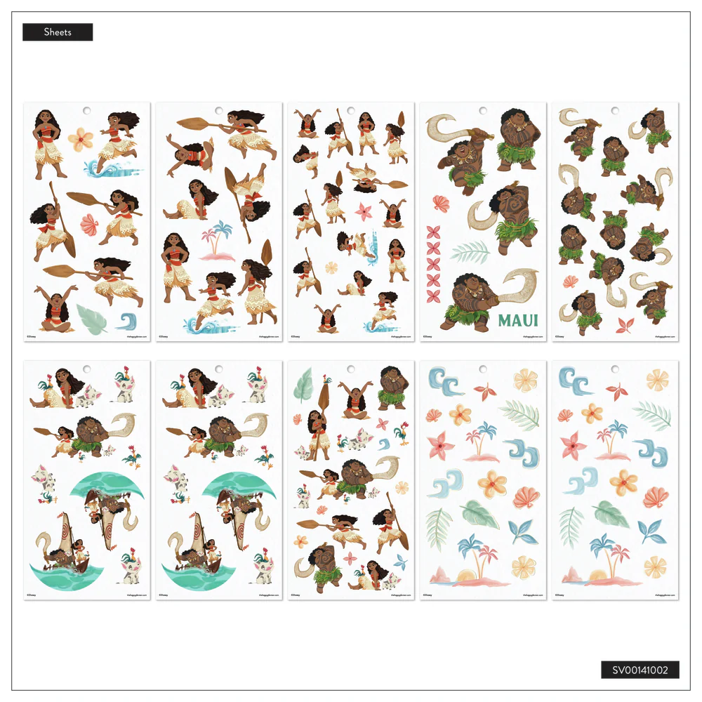 Disney Moana - Value Pack Stickers - Big 6 Disney Moana - Value Pack Stickers - Big