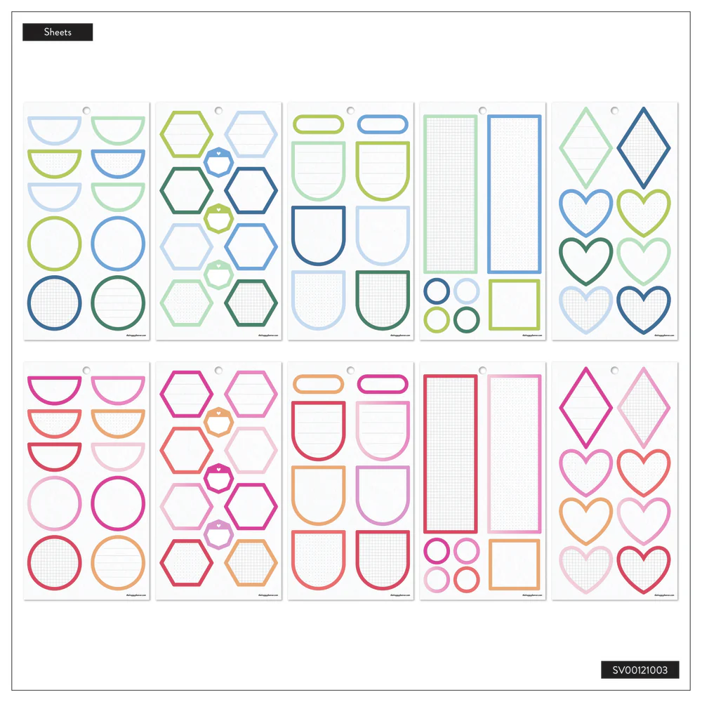 Bright Colorful Boxes - Value Pack Stickers - Big
