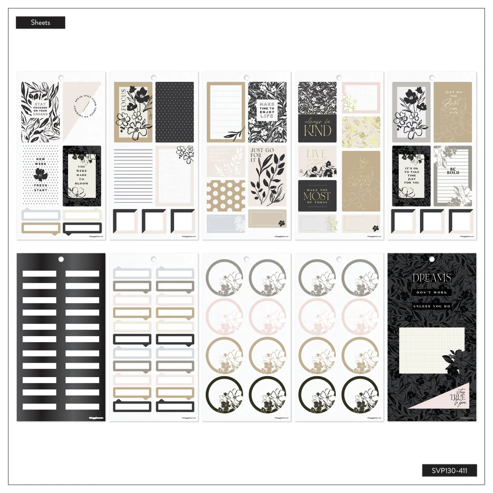 Sketchy Florals - Value Pack Stickers - Big 5 Sketchy Florals - Value Pack Stickers - Big