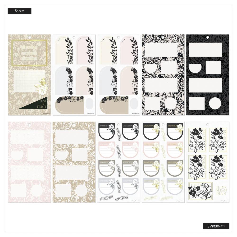 Sketchy Florals - Value Pack Stickers - Big 6 Sketchy Florals - Value Pack Stickers - Big