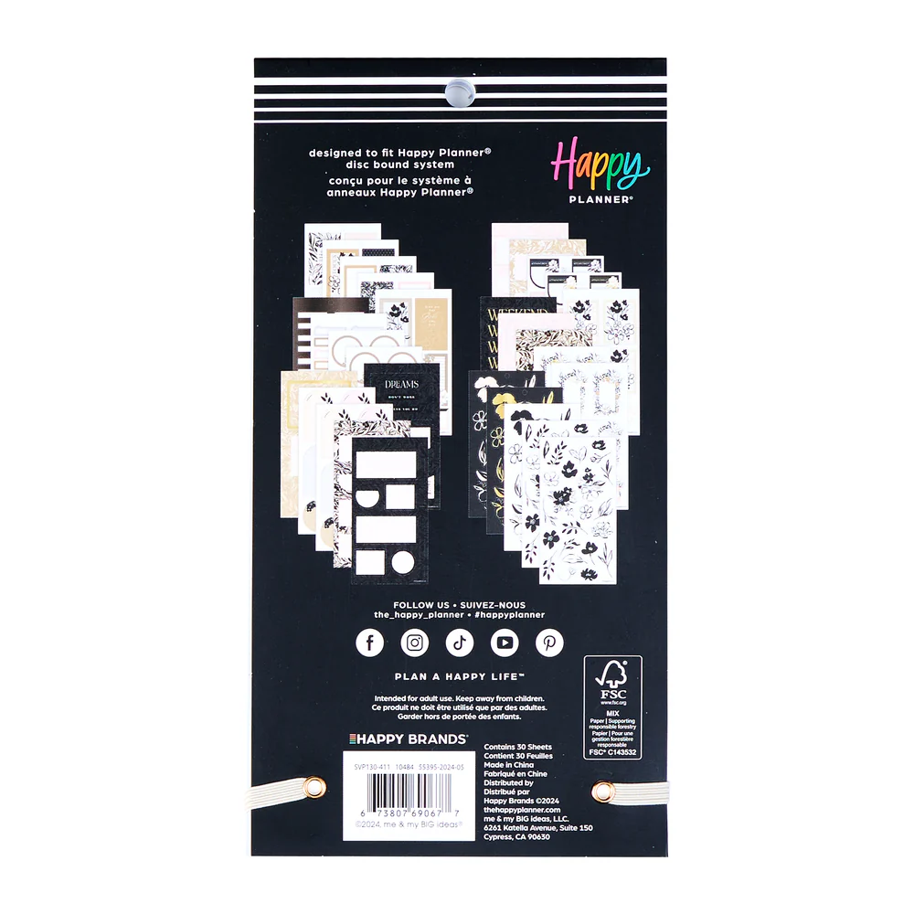 Sketchy Florals - Value Pack Stickers - Big 8 Sketchy Florals - Value Pack Stickers - Big