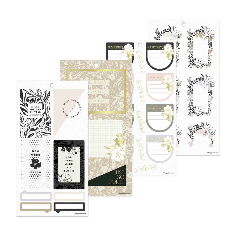 Sketchy Florals - Value Pack Stickers - Big 9 Sketchy Florals - Value Pack Stickers - Big