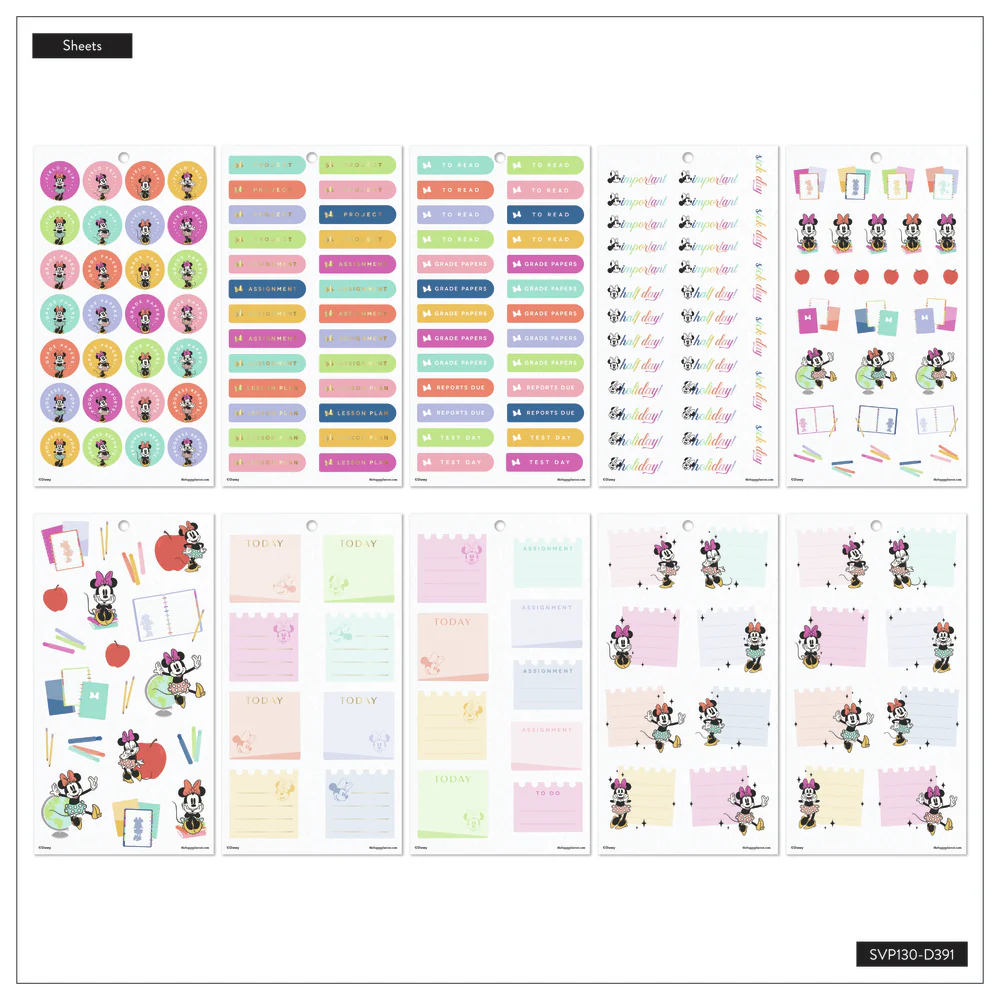 Disney Minnie Mouse All Smiles Teacher - Value Pack Stickers - Big 6 Disney Minnie Mouse All Smiles Teacher - Value Pack Stickers - Big