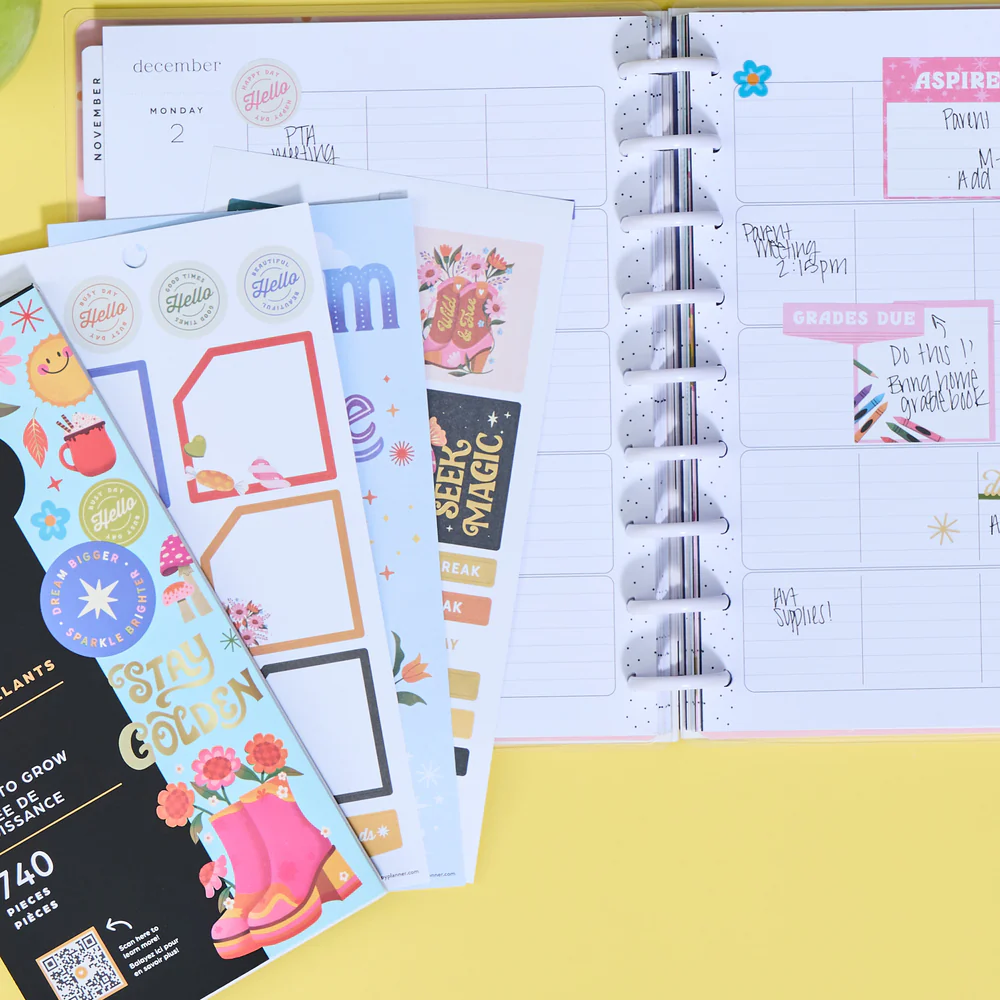 Jess Miller Draws x Happy Planner Seasonal Teacher - Value Pack Stickers - Big