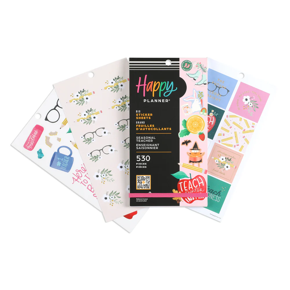 Seasonal Teacher - Value Pack Stickers - Big - The Happy Planner