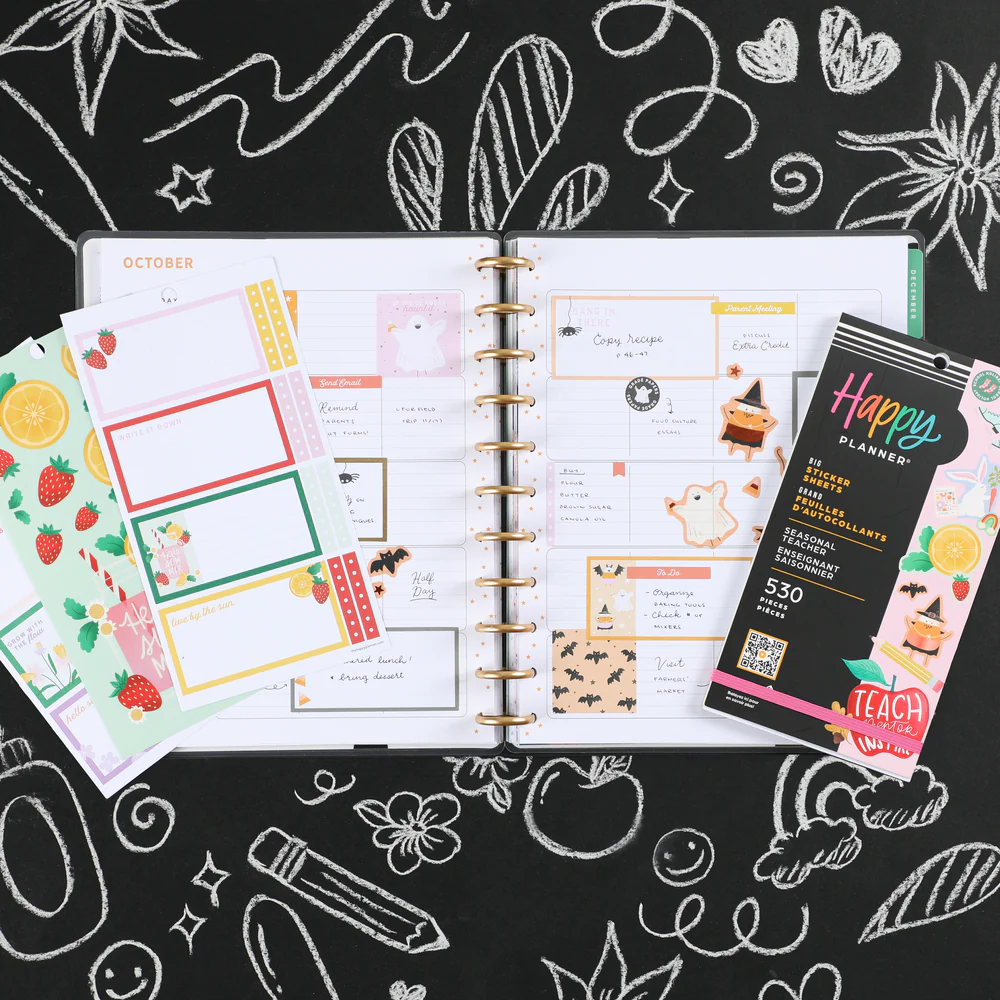 Seasonal Teacher - Value Pack Stickers - Big - The Happy Planner