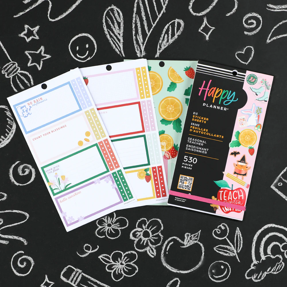 Seasonal Teacher - Value Pack Stickers - Big - The Happy Planner