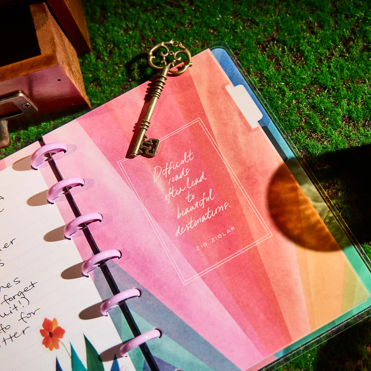 Floral Energy - Dotted Lined Mini Notebook - 60 Sheets 2 Floral Energy - Dotted Lined Mini Notebook - 60 Sheets