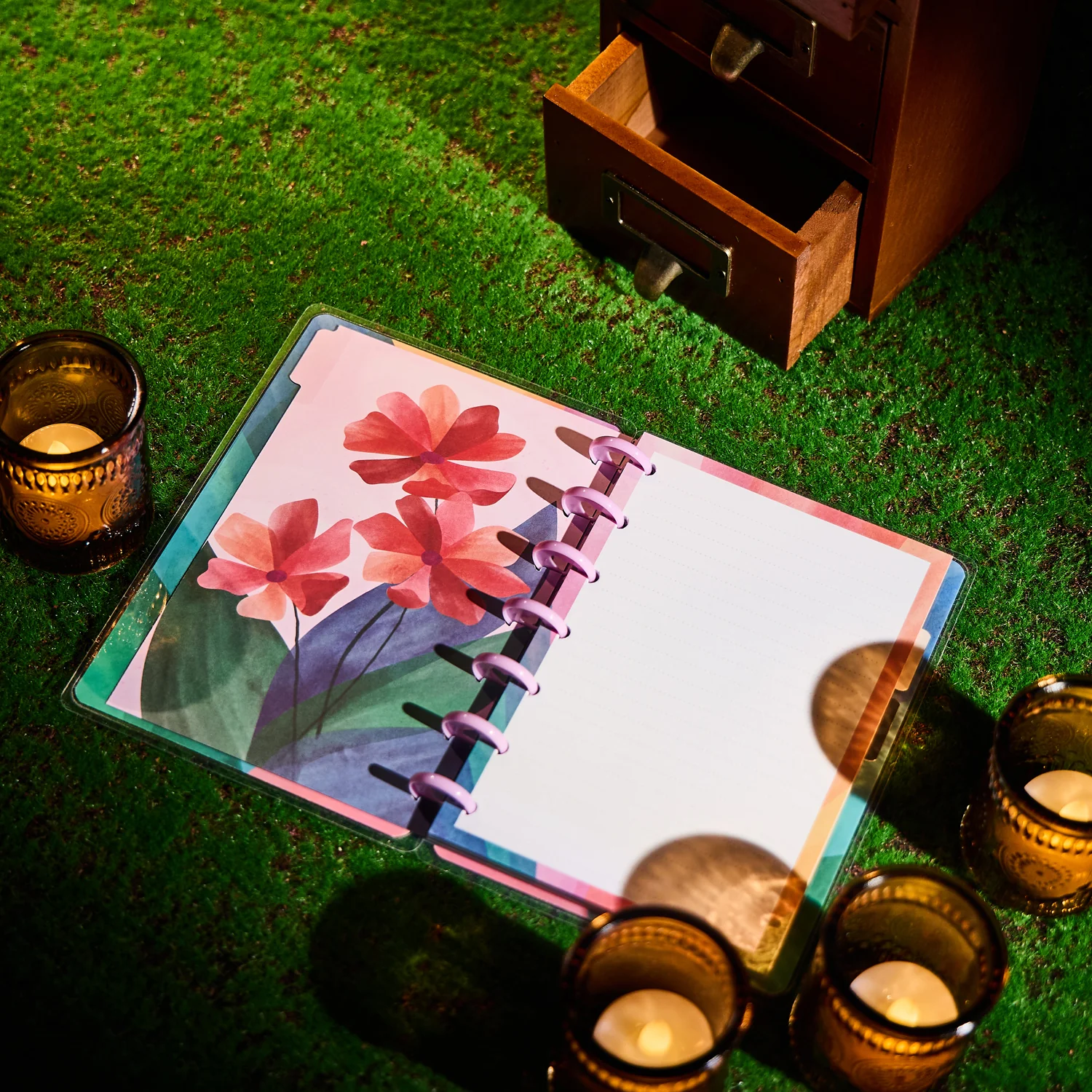 Floral Energy - Dotted Lined Mini Notebook - 60 Sheets 5 Floral Energy - Dotted Lined Mini Notebook - 60 Sheets