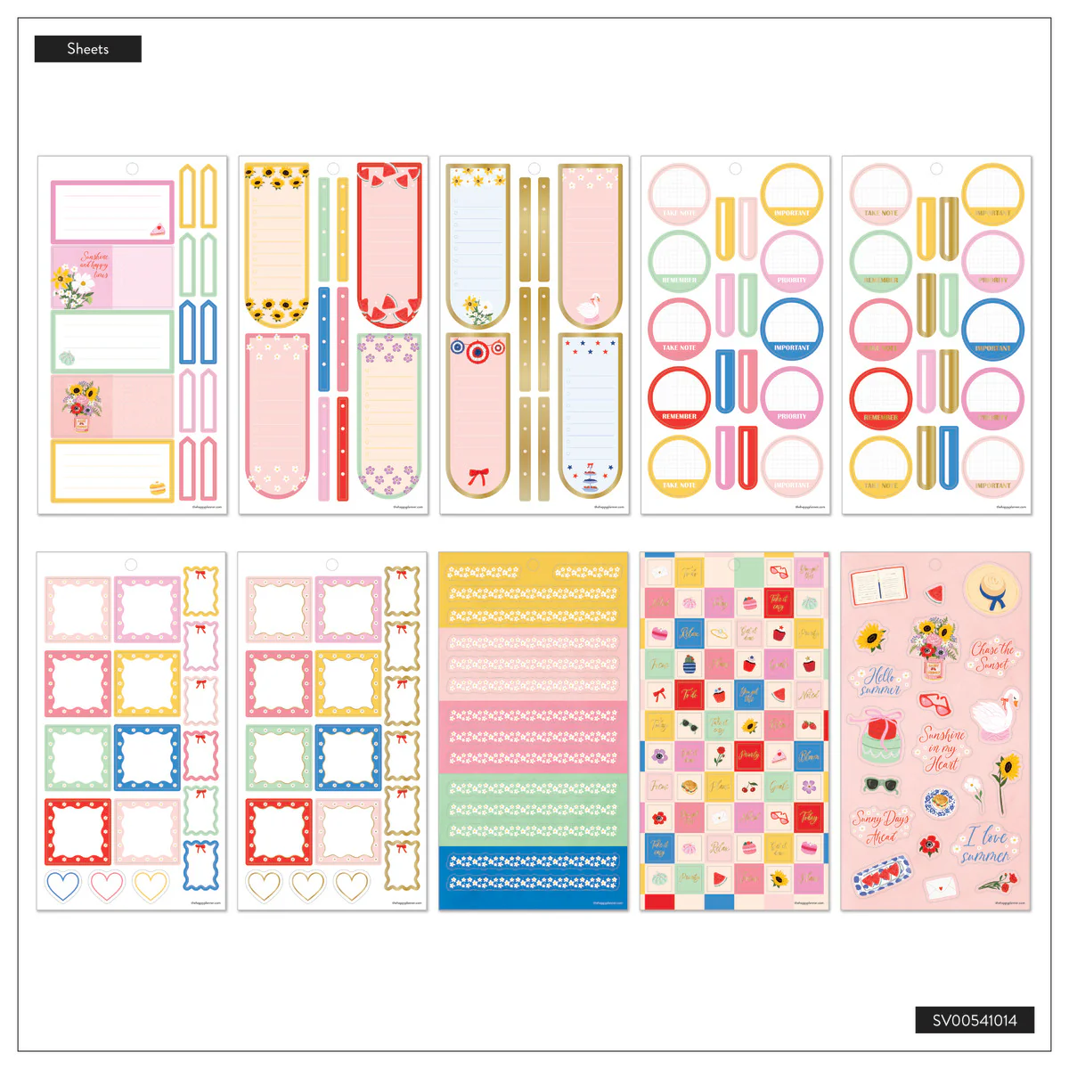 Summer Charm - Value Pack Stickers 10 Summer Charm - Value Pack Stickers