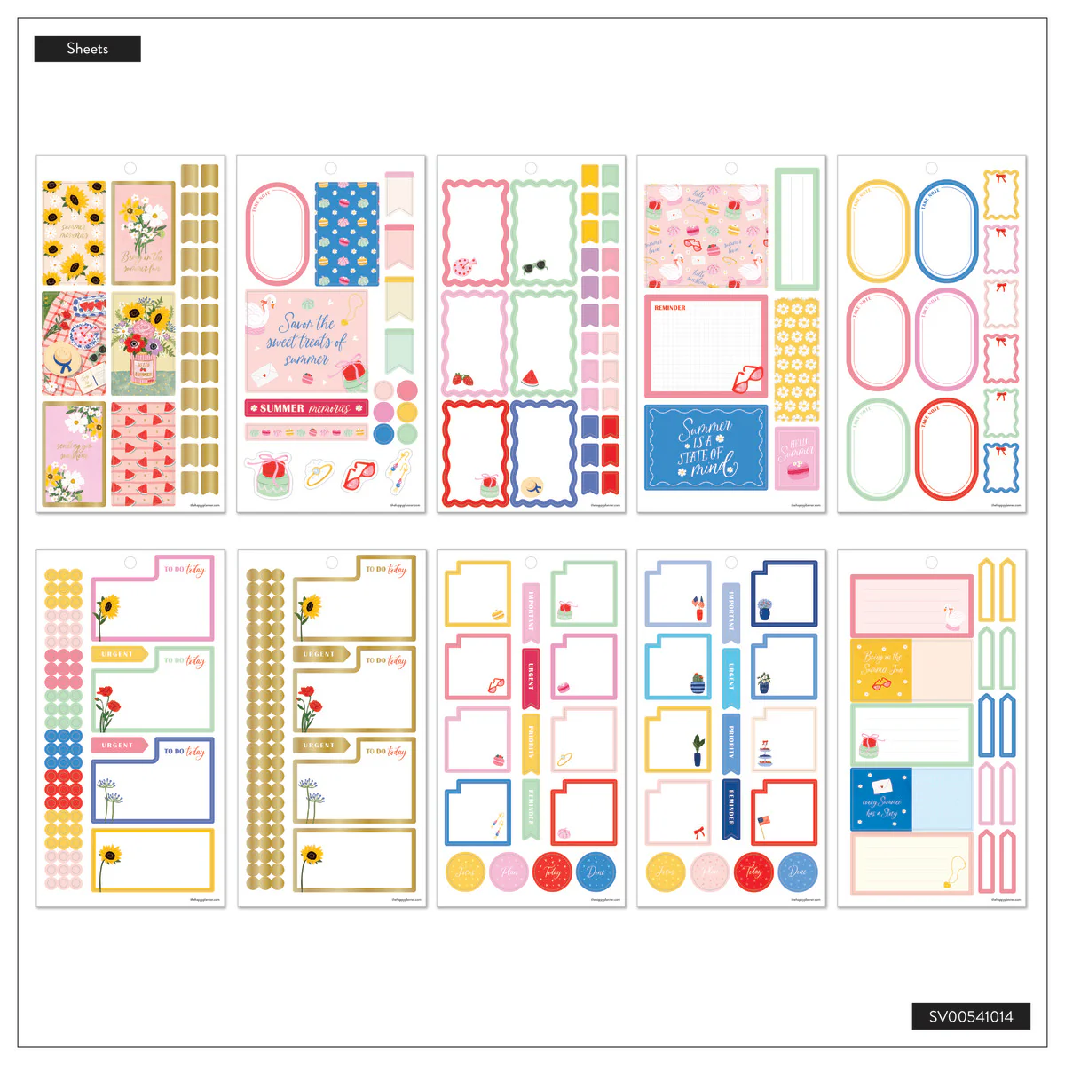 Summer Charm - Value Pack Stickers 9 Summer Charm - Value Pack Stickers