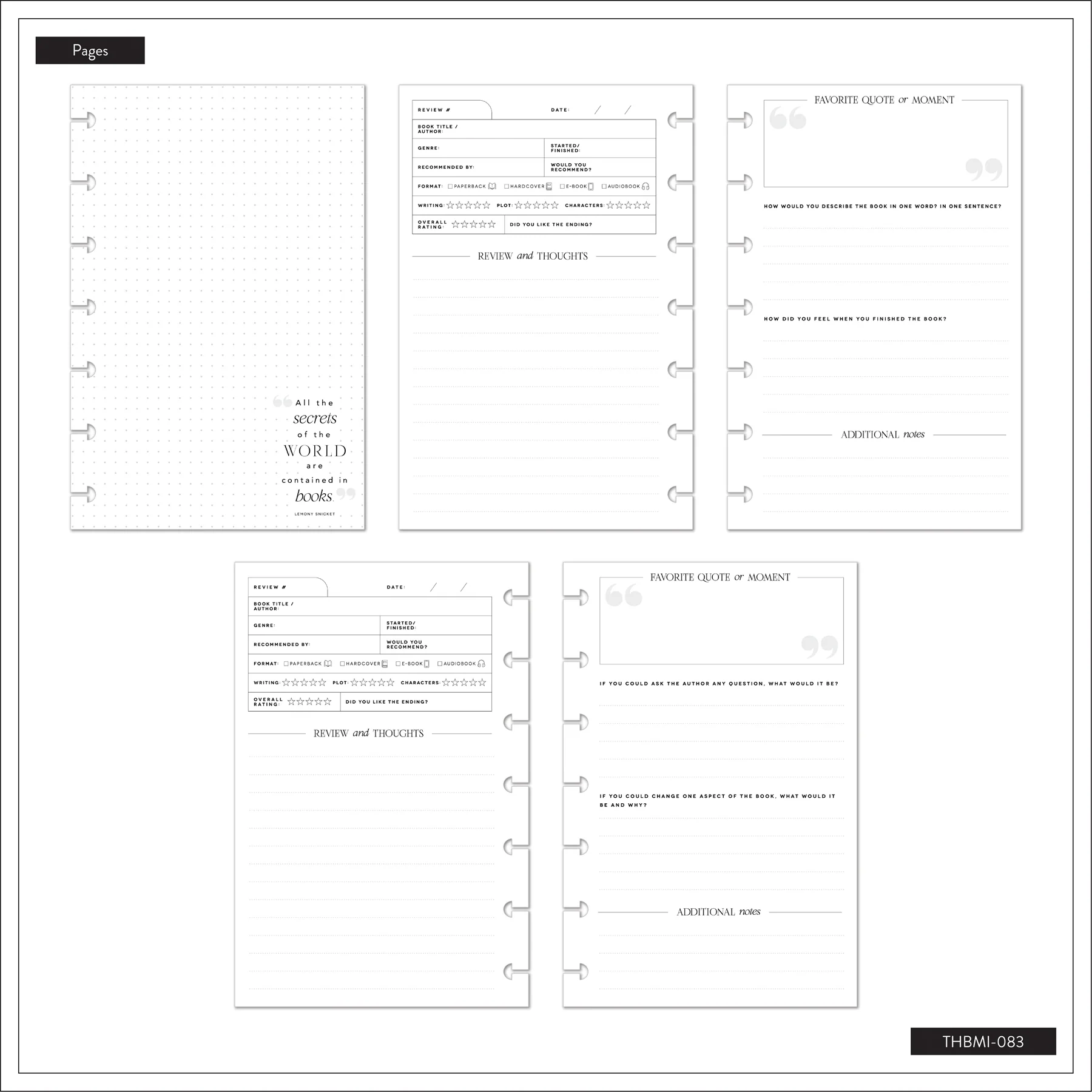 One More Chapter - Mini Reading Journal Bundle 18 One More Chapter - Mini Reading Journal Bundle