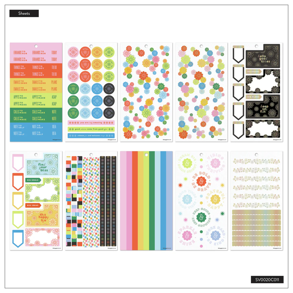 Optimistic Brights - Value Pack Stickers 10 Optimistic Brights - Value Pack Stickers