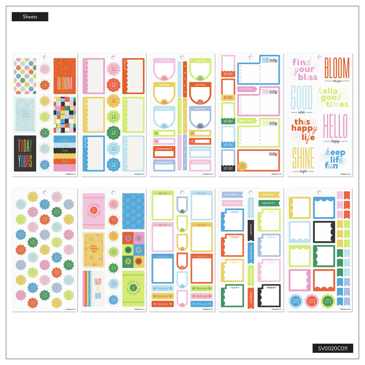 Optimistic Brights - Value Pack Stickers 8 Optimistic Brights - Value Pack Stickers
