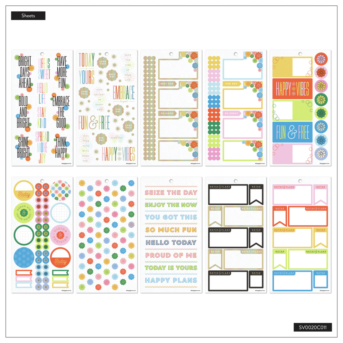 Optimistic Brights - Value Pack Stickers 9 Optimistic Brights - Value Pack Stickers