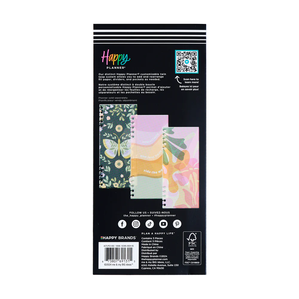 Vivid Brights - Classic Customizable Spiral Planner Envelopes - 3 Pack 4 Vivid Brights - Classic Customizable Spiral Planner Envelopes - 3 Pack
