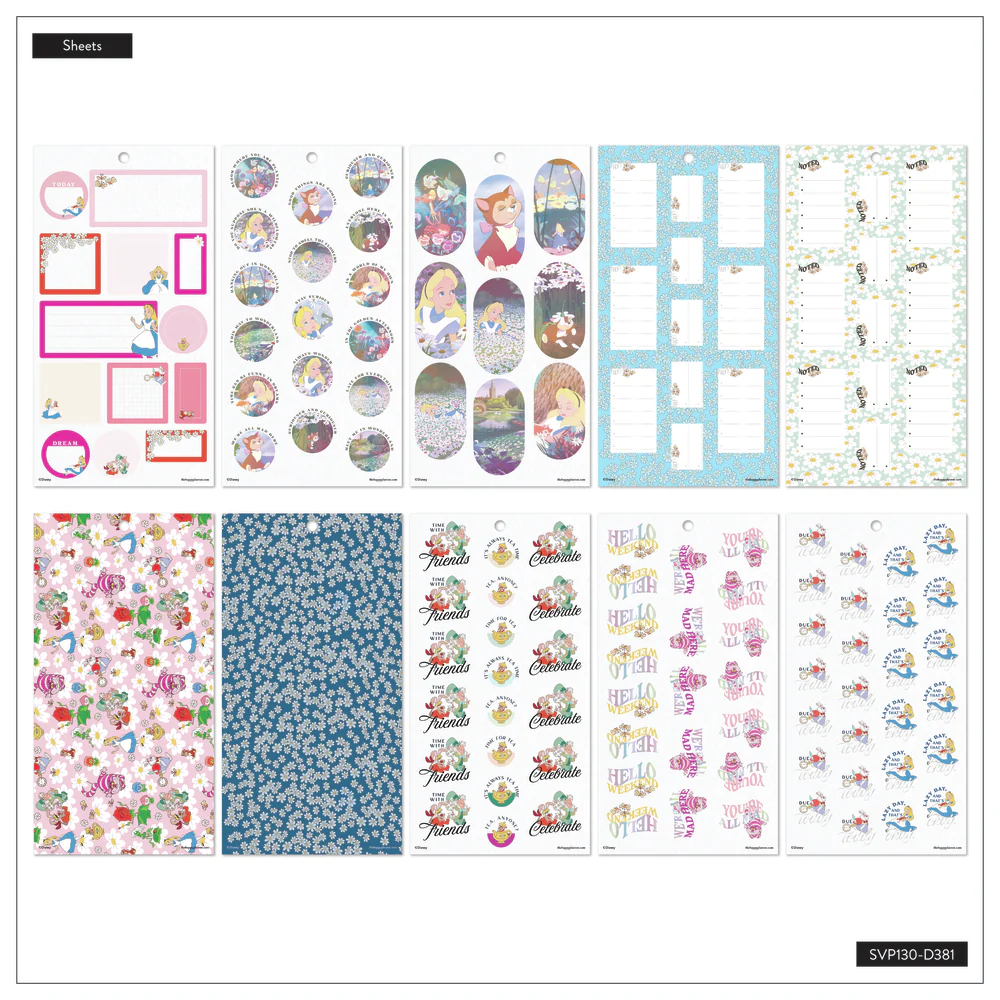 Disney Alice in Wonderland Curious - Value Pack Stickers 7 Disney Alice in Wonderland Curious - Value Pack Stickers