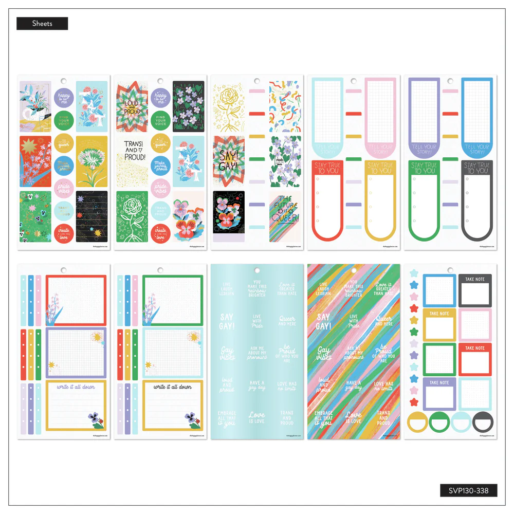 Bug Robbins x Happy Planner Blooming With Pride - Value Pack Stickers 5 Bug Robbins x Happy Planner Blooming With Pride - Value Pack Stickers