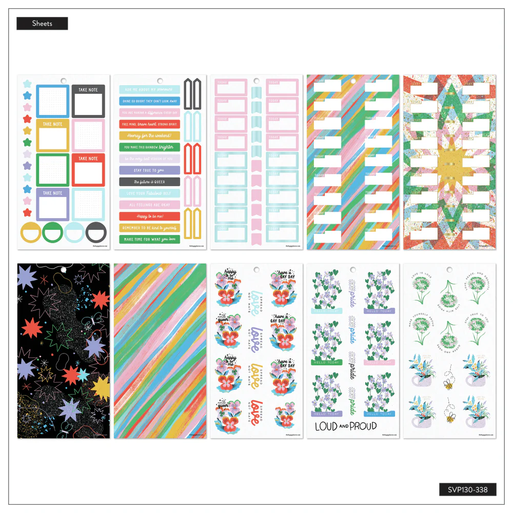 Bug Robbins x Happy Planner Blooming With Pride - Value Pack Stickers 6 Bug Robbins x Happy Planner Blooming With Pride - Value Pack Stickers