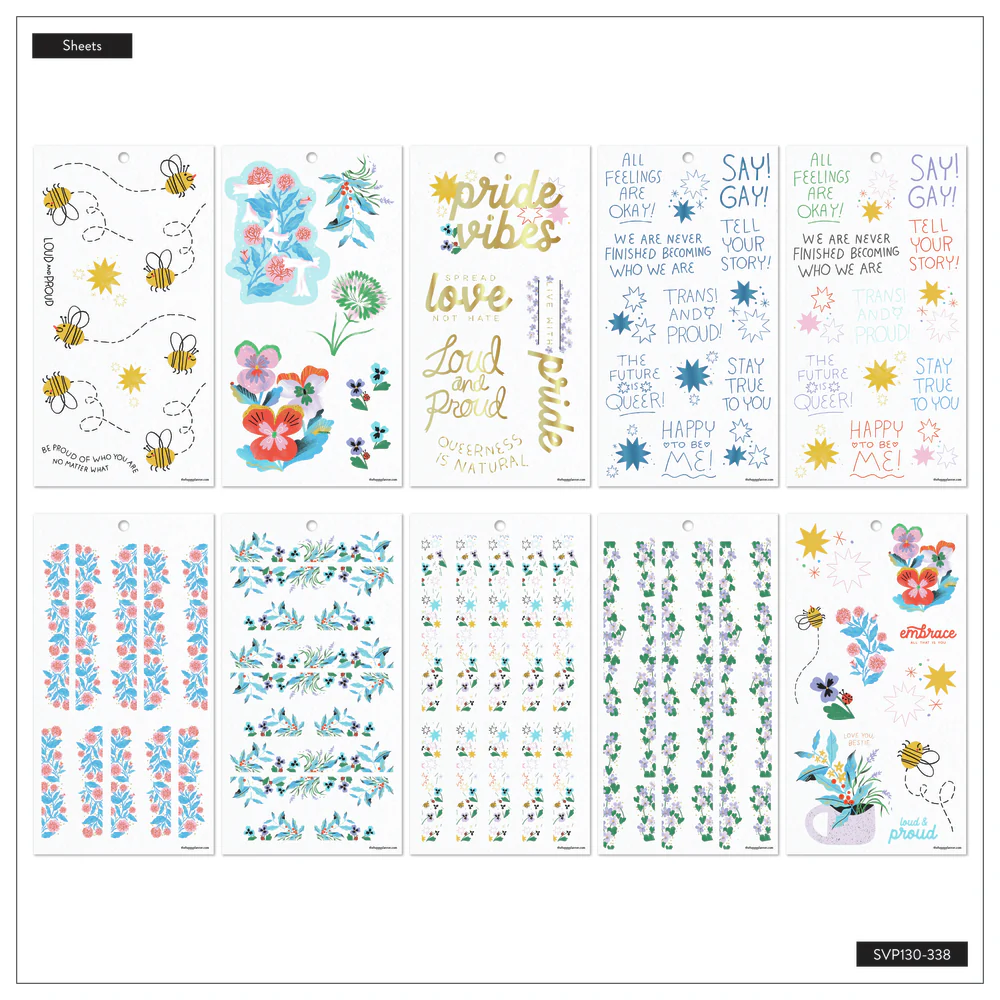 Bug Robbins x Happy Planner Blooming With Pride - Value Pack Stickers 7 Bug Robbins x Happy Planner Blooming With Pride - Value Pack Stickers