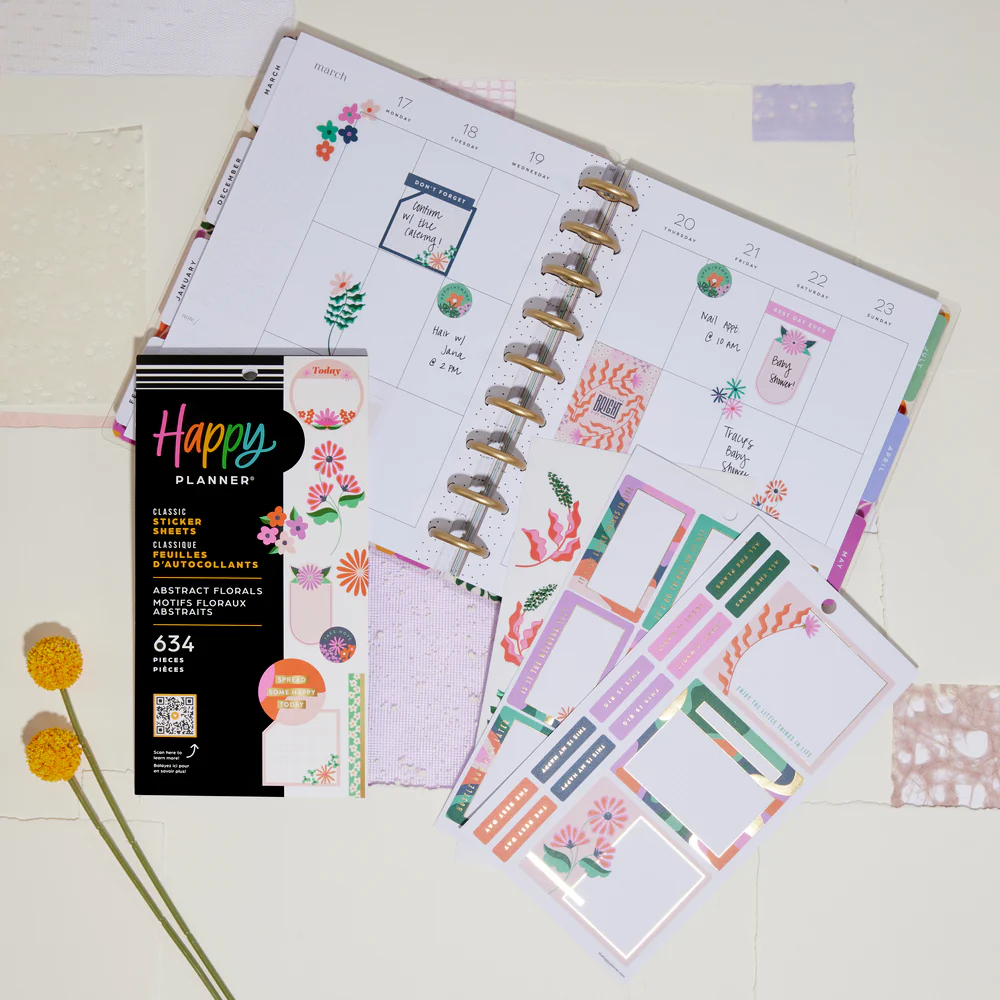 Abstract Florals - Value Pack Stickers