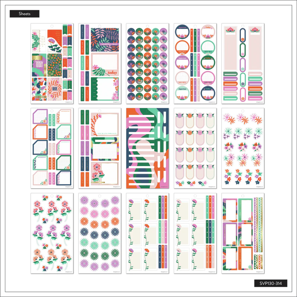 Abstract Florals - Value Pack Stickers 5 Abstract Florals - Value Pack Stickers