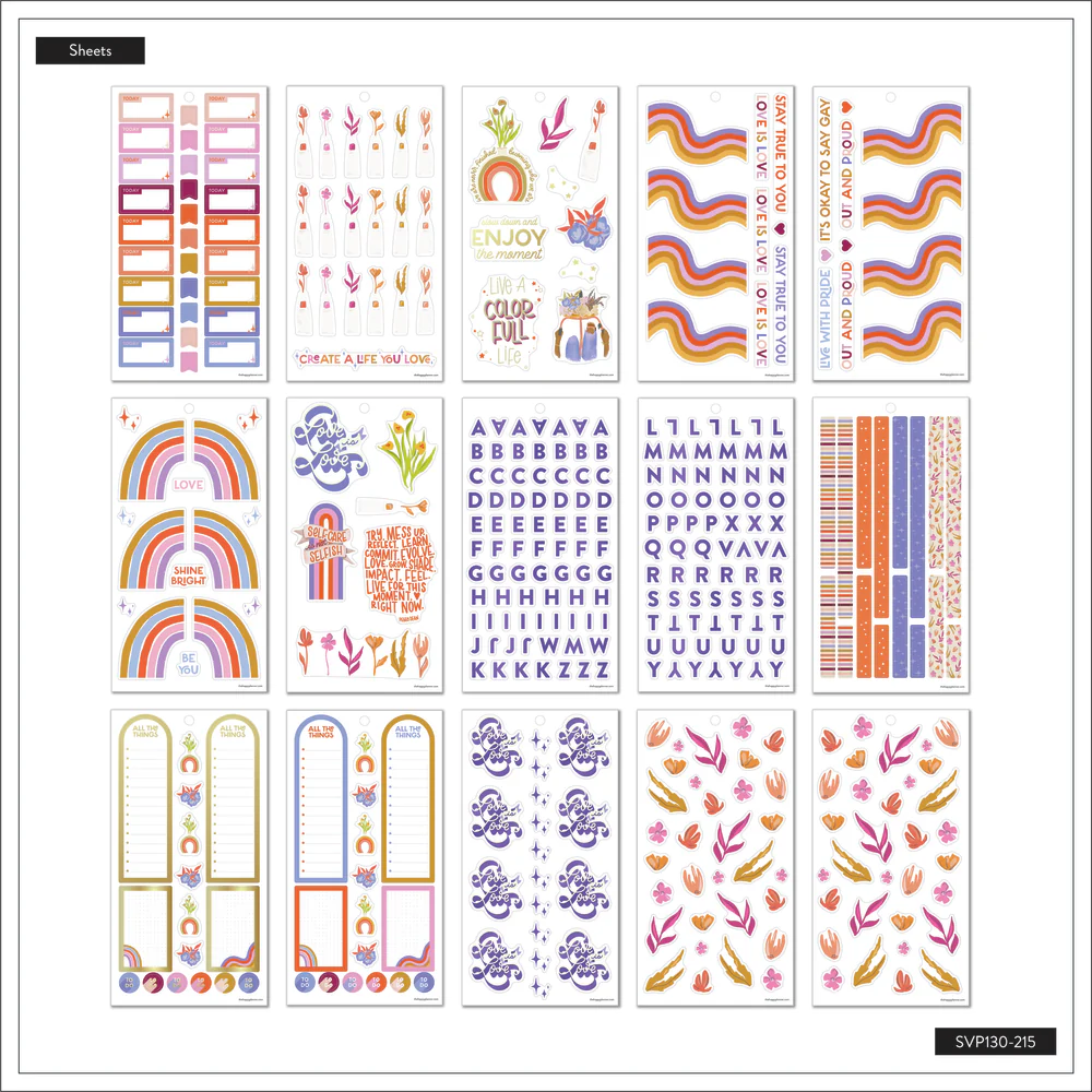 Love is Love Happy Planner x The Pigeon Letters - Value Pack Stickers 7 Love is Love Happy Planner x The Pigeon Letters - Value Pack Stickers