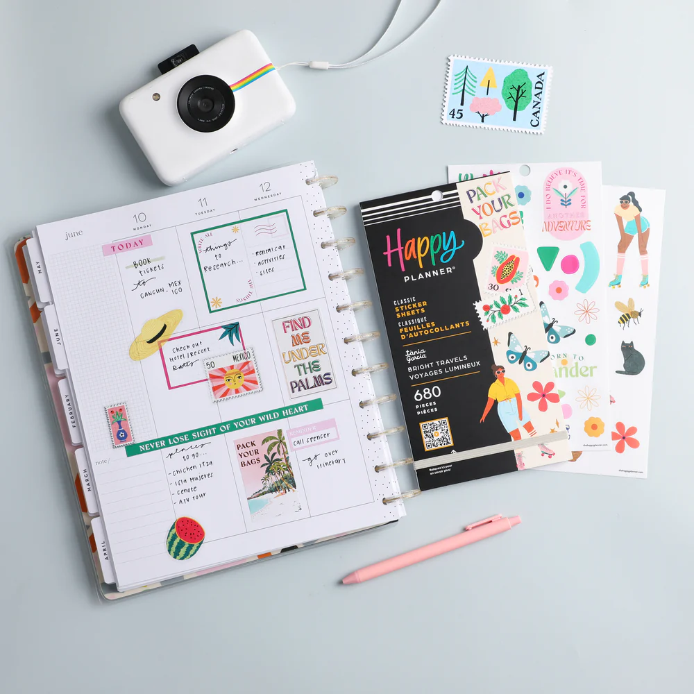 Happy Planner x TÃ nia Garcia Bright Travels - Value Pack Stickers 3 Happy Planner x TÃ nia Garcia Bright Travels - Value Pack Stickers
