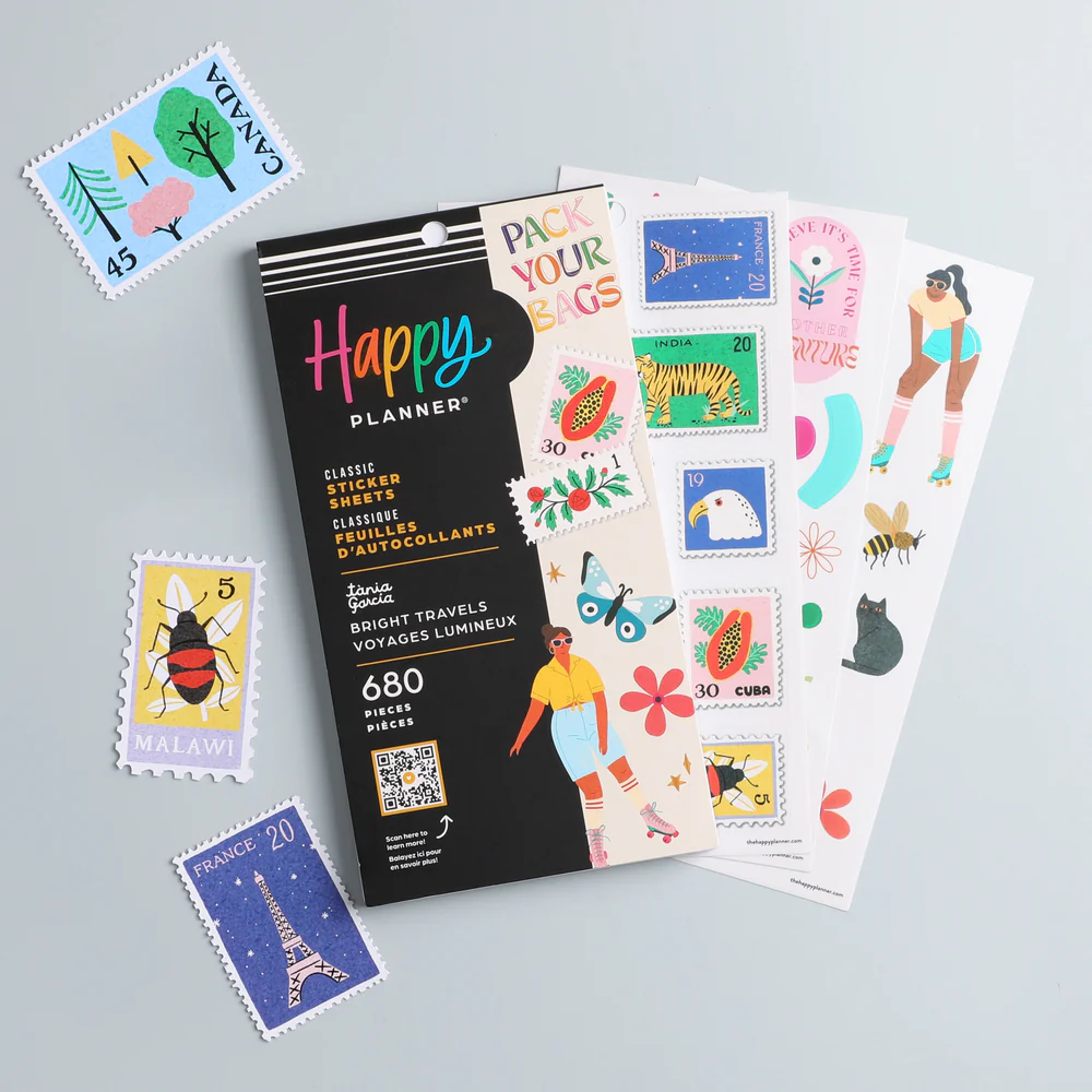 Happy Planner x TÃ nia Garcia Bright Travels - Value Pack Stickers 4 Happy Planner x TÃ nia Garcia Bright Travels - Value Pack Stickers
