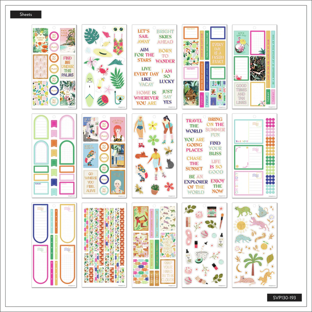 Happy Planner x TÃ nia Garcia Bright Travels - Value Pack Stickers 5 Happy Planner x TÃ nia Garcia Bright Travels - Value Pack Stickers