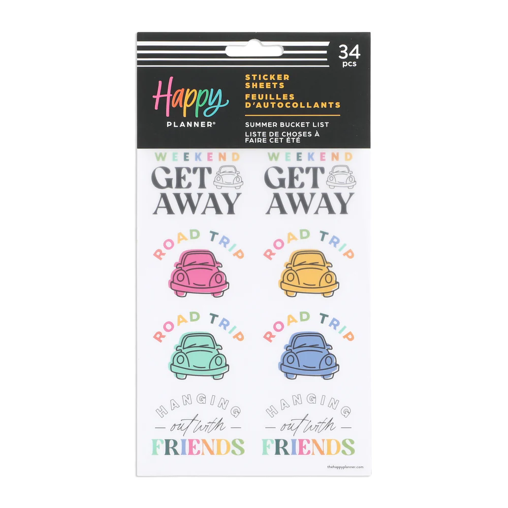 Summer Bucket List - 5 Sticker Sheets