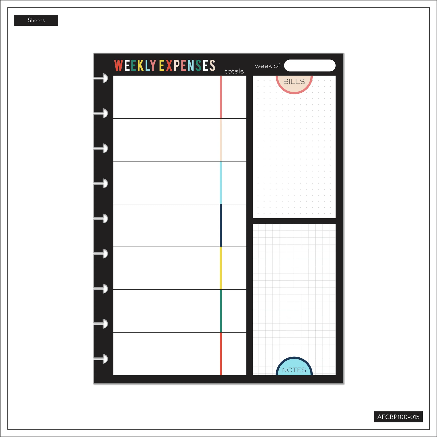 Bright Retro Budgeting Block Notepad - Classic - 100 Sheets 4 Bright Retro Budgeting Block Notepad - Classic - 100 Sheets