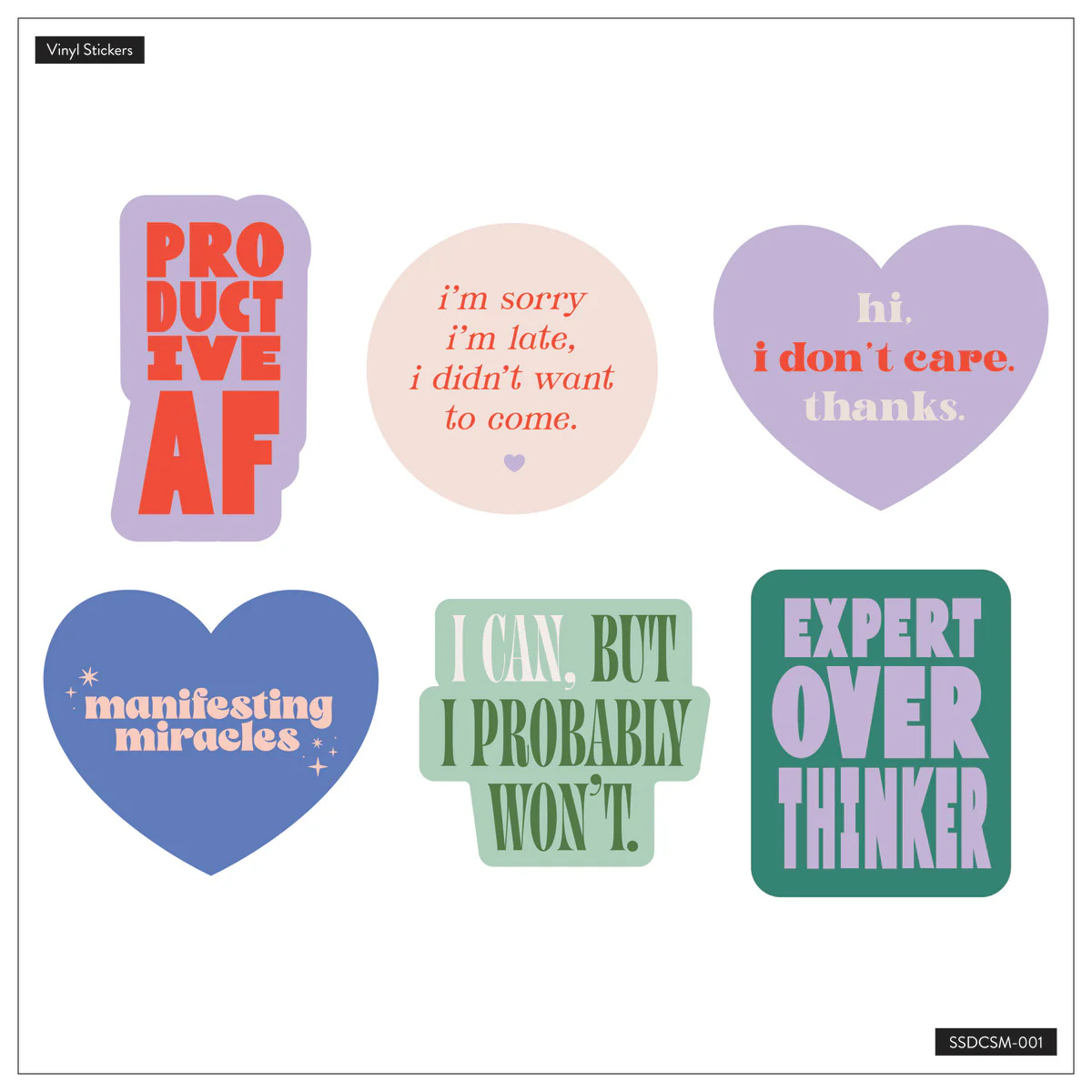 Current Mood - Die Cut Stickers - 6 Pack 15 Current Mood - Die Cut Stickers - 6 Pack