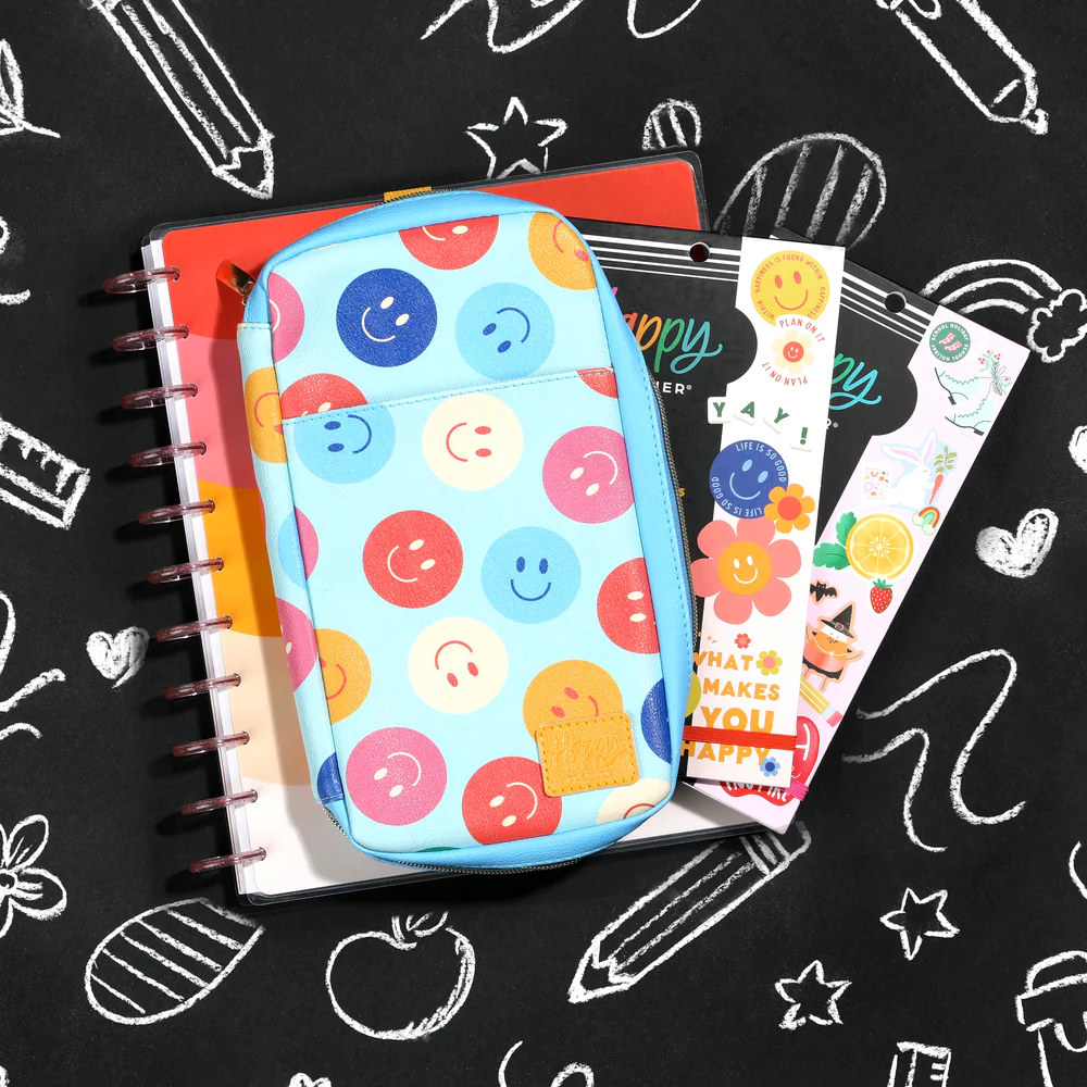 Super Happy - Sticker Storage Zip Folio 2 Super Happy - Sticker Storage Zip Folio