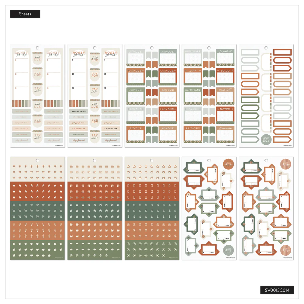 Sage & Terracotta Budget - Value Pack Stickers 5 Sage & Terracotta Budget - Value Pack Stickers