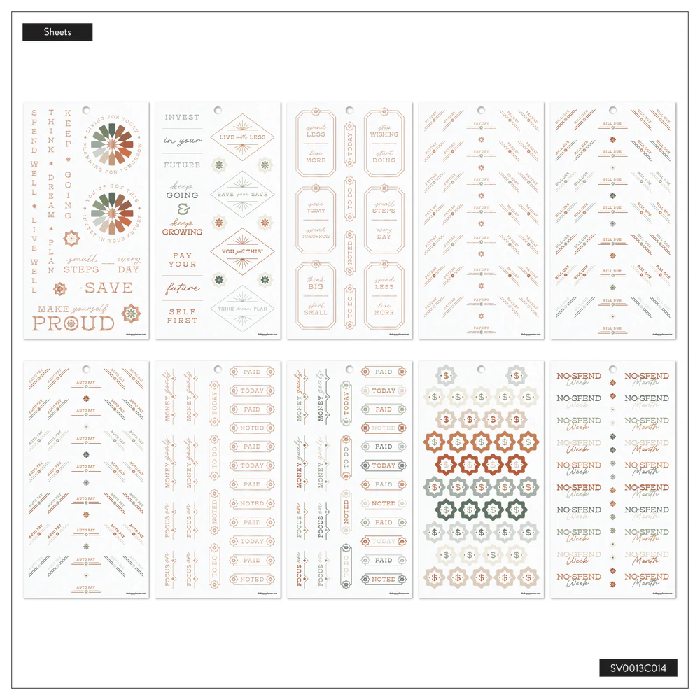 Sage & Terracotta Budget - Value Pack Stickers 7 Sage & Terracotta Budget - Value Pack Stickers